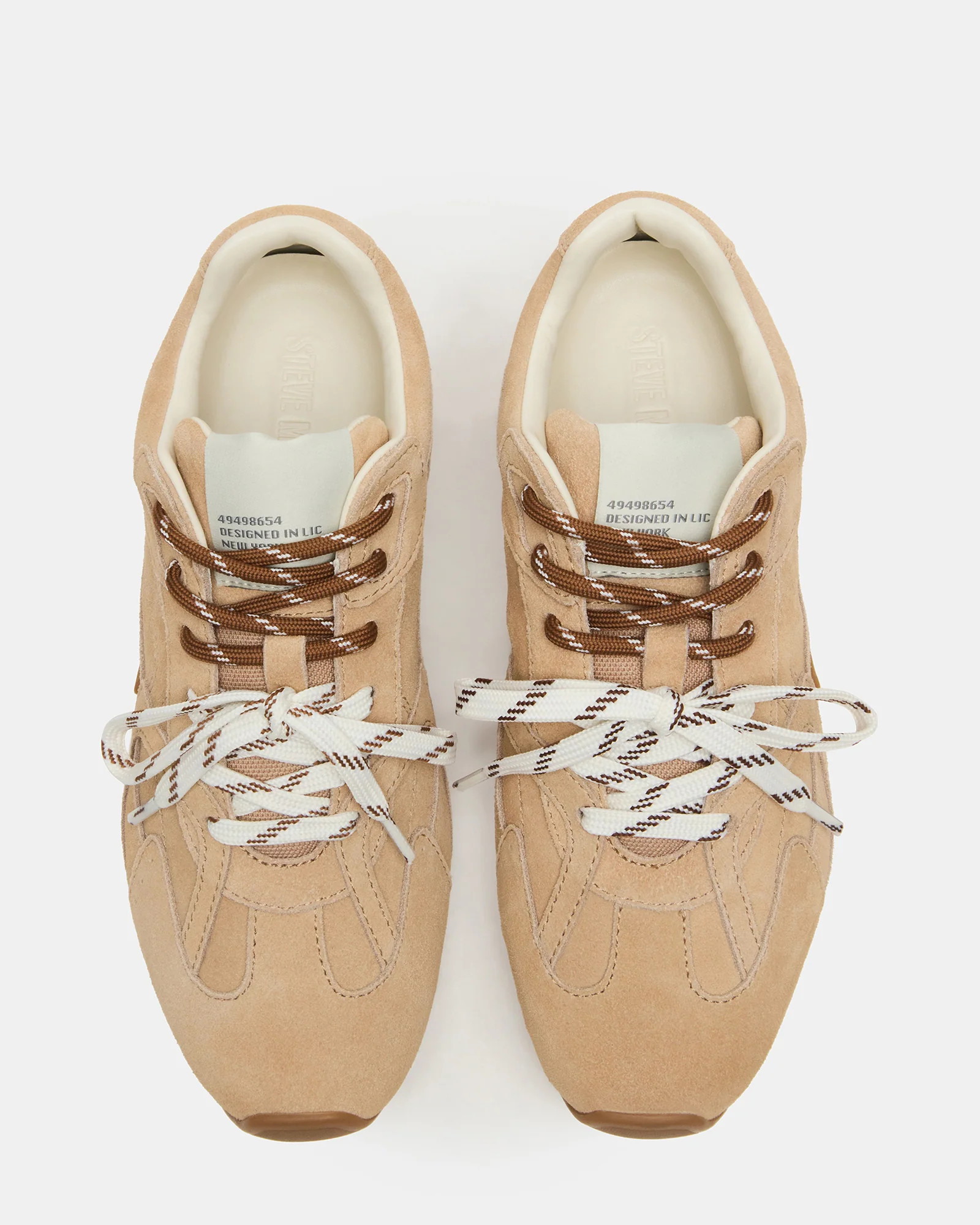 AZIEL Sand Suede Low-Top Lace-Up Women's Sneakers | Steve Madden (US)