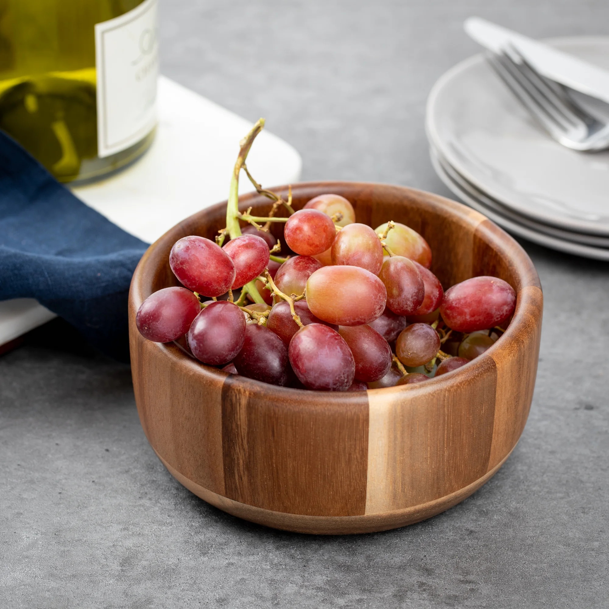Better Homes & Gardens Acacia Wood Round Small Serving Bowl | Walmart (US)