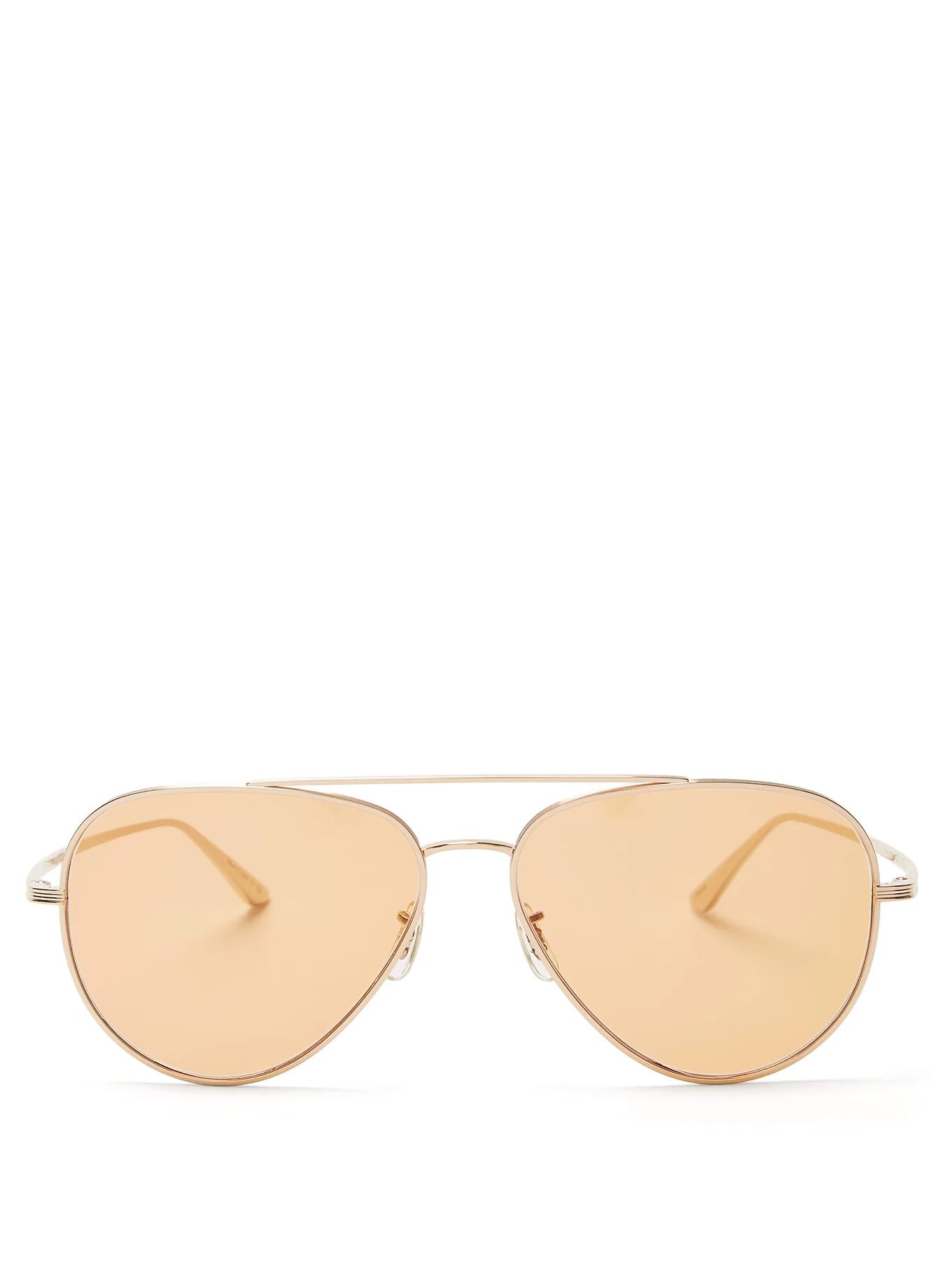 X Oliver Peoples Casse aviator titanium sunglasses | The Row | Matches (UK)