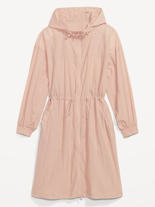 Hooded Tunic-Length Parka Jacket for Women | Old Navy (US)