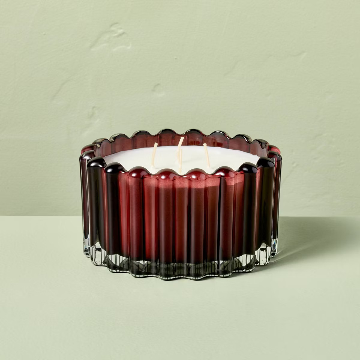 4 Wick Ribbed Glass Jar Candle 22oz - Hearth & Hand™ with Magnolia | Target