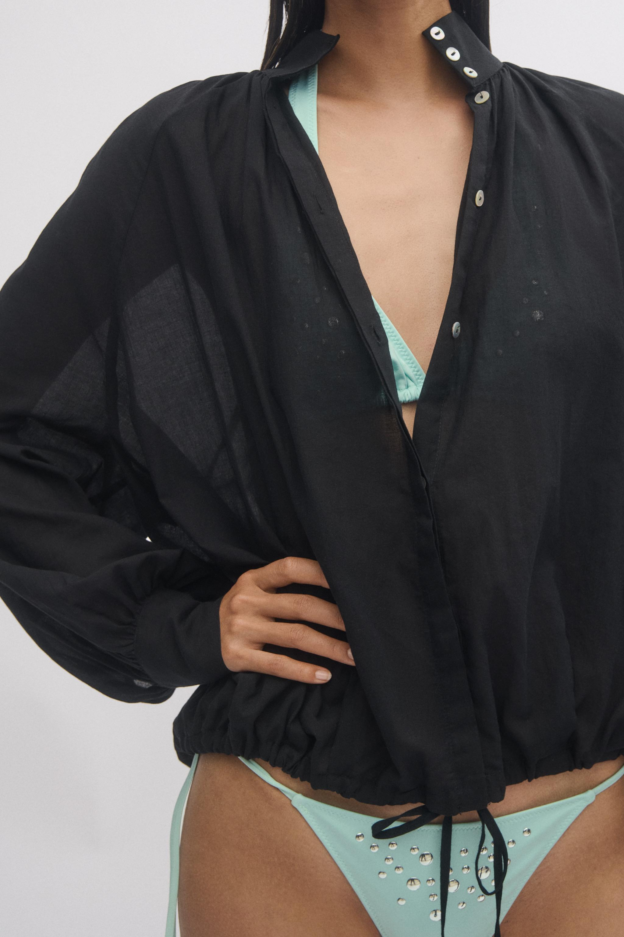 ZW COLLECTION HIGH NECK SHIRT | Zara UK