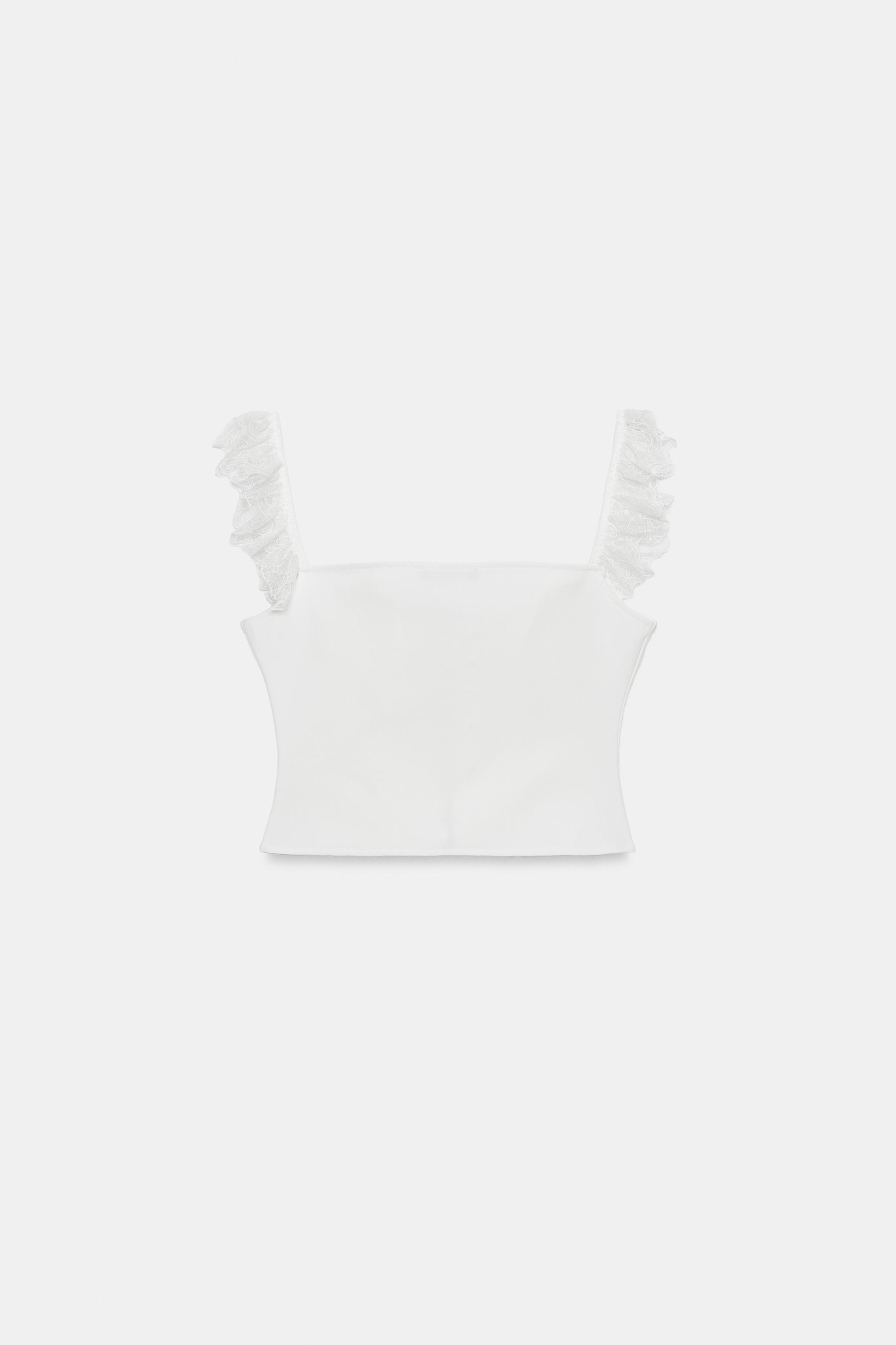 CORSETRY-INSPIRED LACE TOP | Zara UK