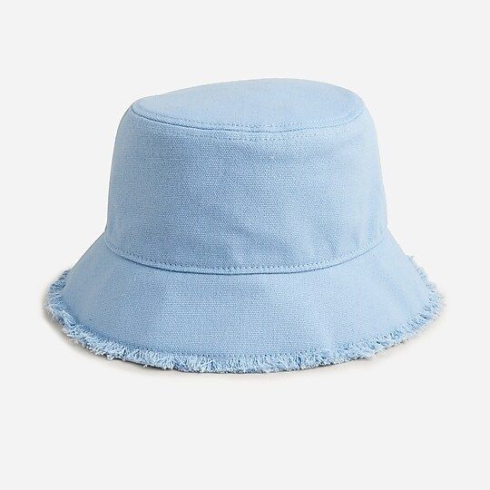 Canvas bucket hat with fringe | J.Crew US