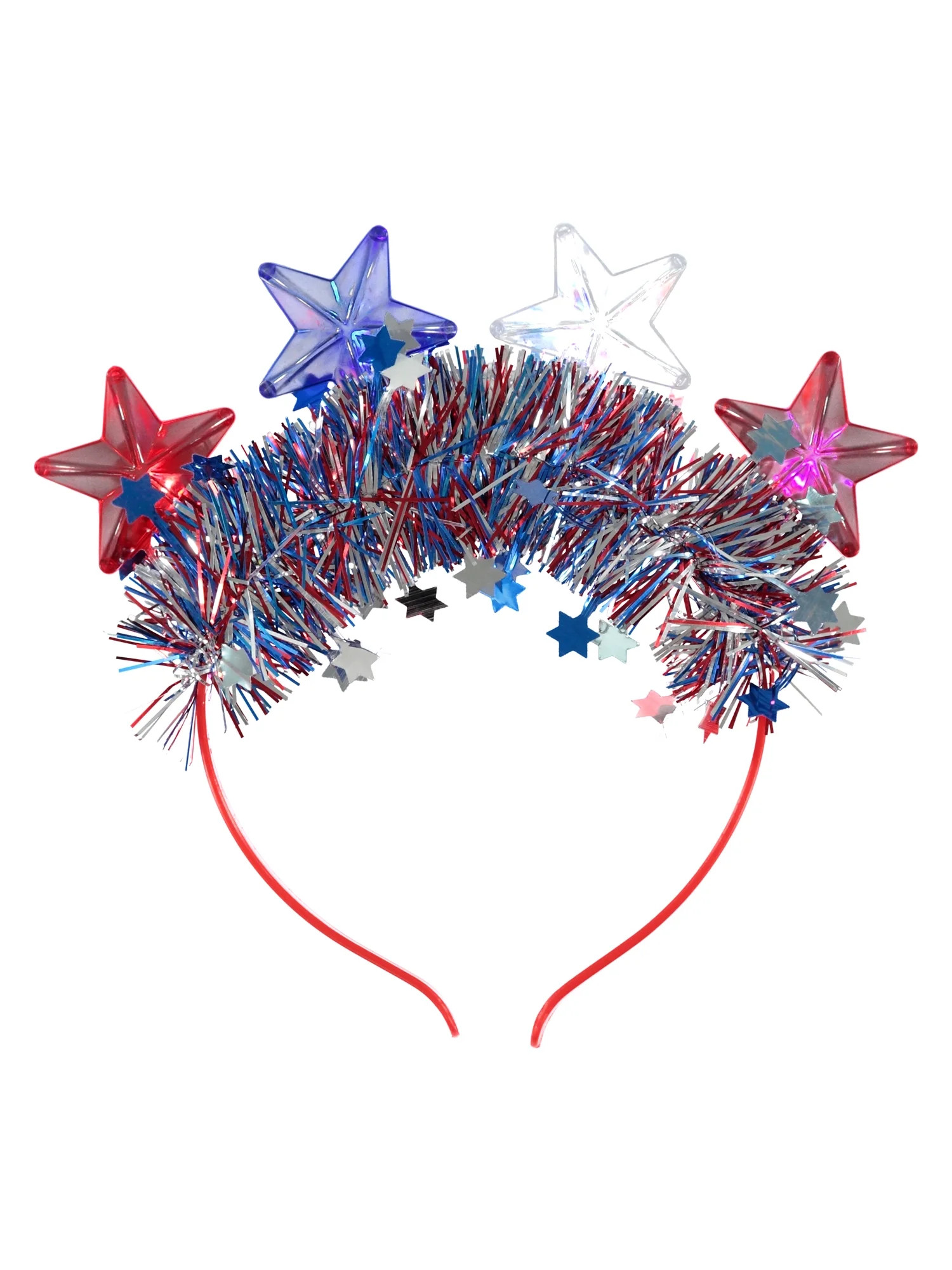 Way to Celebrate Patriotic Light Up Star Molded Headband - Walmart.com | Walmart (US)