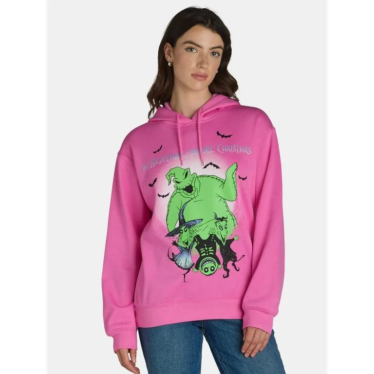 Disney Women’s Nightmare Before Christmas Graphic Hoodie, Sizes XXS-XXL - Walmart.com | Walmart (US)