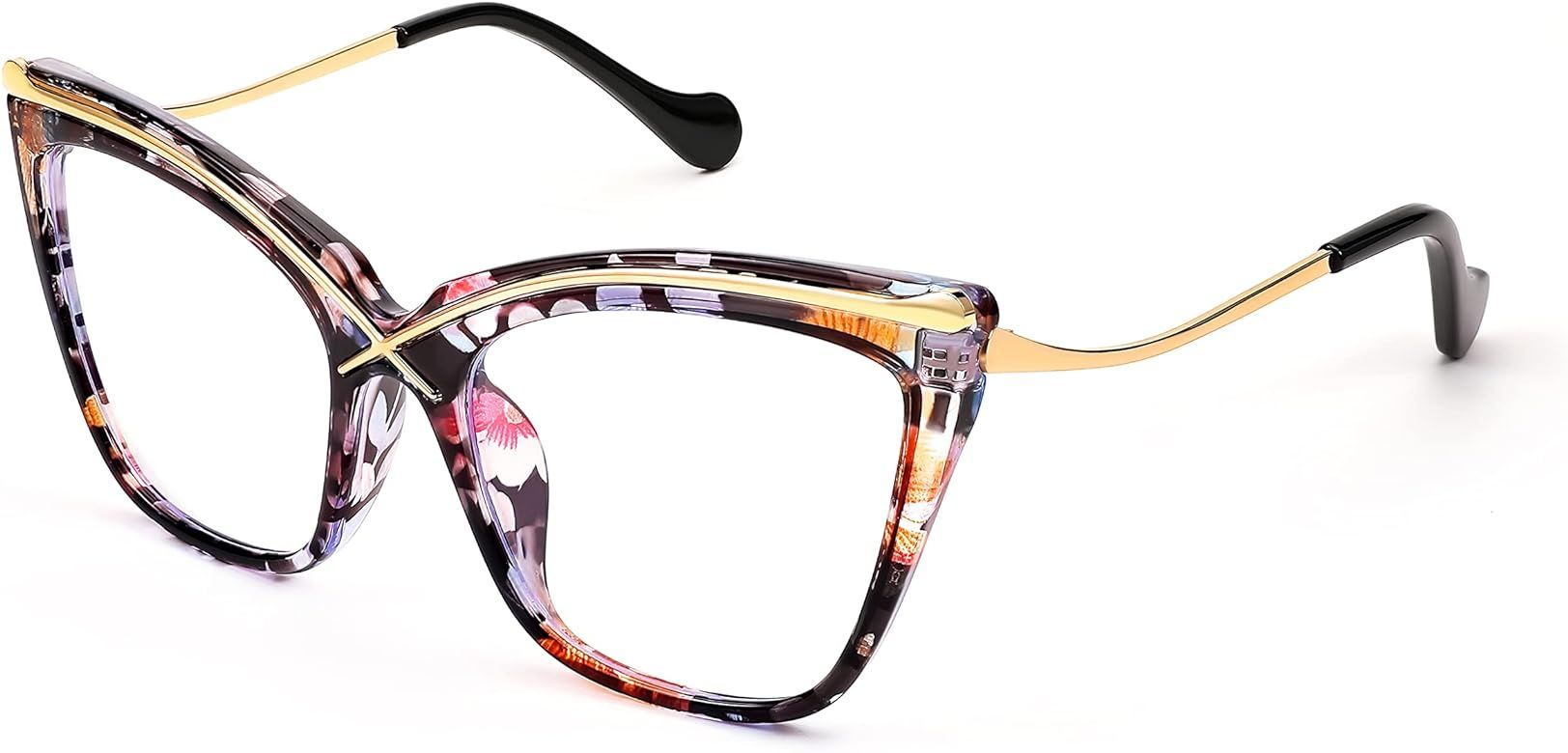 FEISEDY Women Oversized Square Blue Light Blocking Glasses Anti Eyestrain Cat Eye Fashion Eyewear... | Amazon (US)
