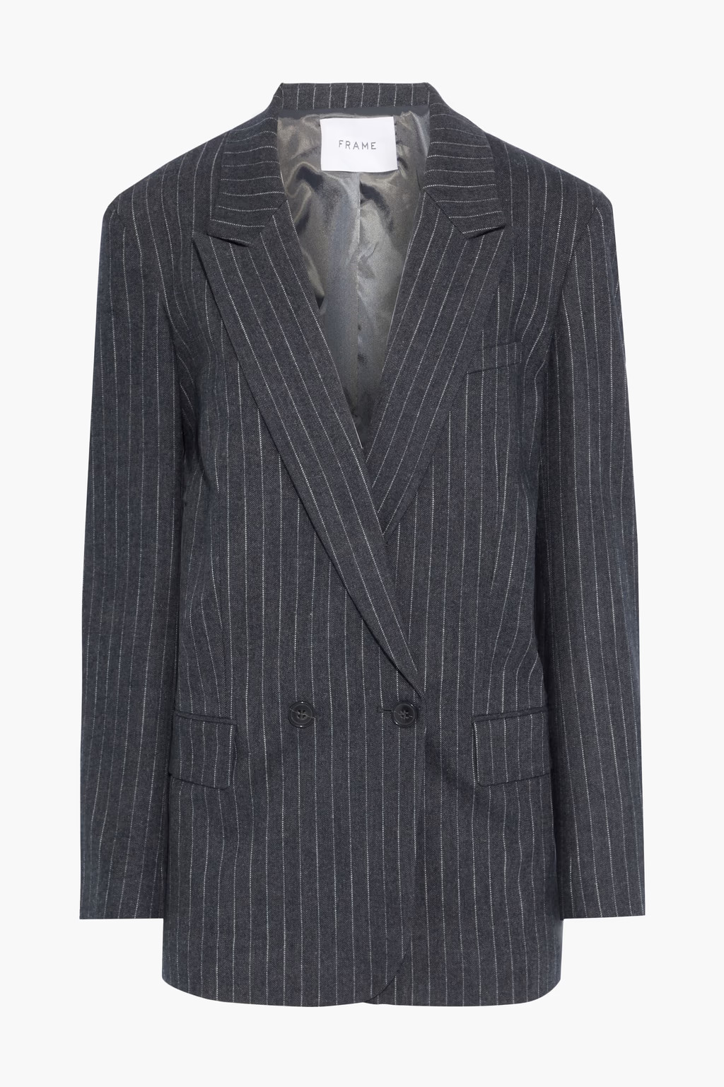 Di double-breasted pinstriped brushed cotton-blend twill blazer | The Outnet (US and CA)