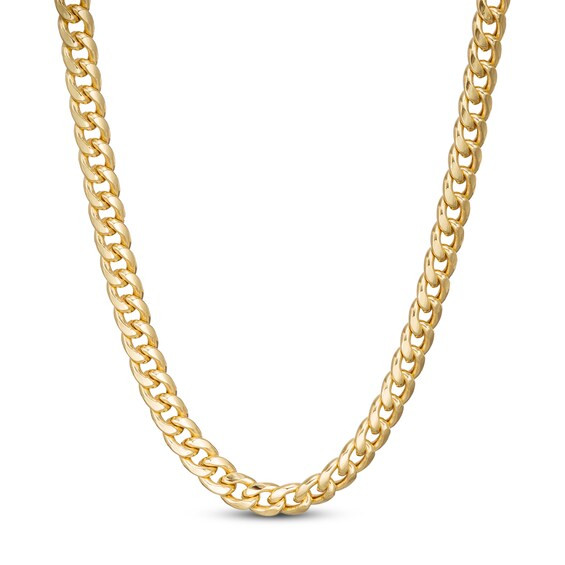 Hollow Cuban Chain Necklace 10K Yellow Gold 24" | Kay Jewelers