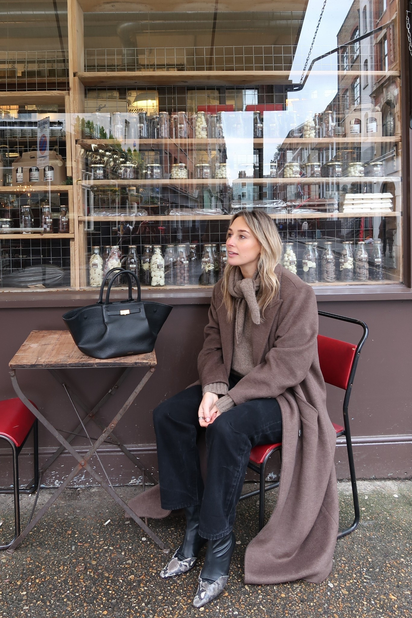 Tonal layers for a day dodging the rain 

Wearing a 12 in the coat, L in the knit and 30 30 in the jeans. If you’re in between sizes size down in the shoes 

#LTKeurope #LTKuk #LTKwinter