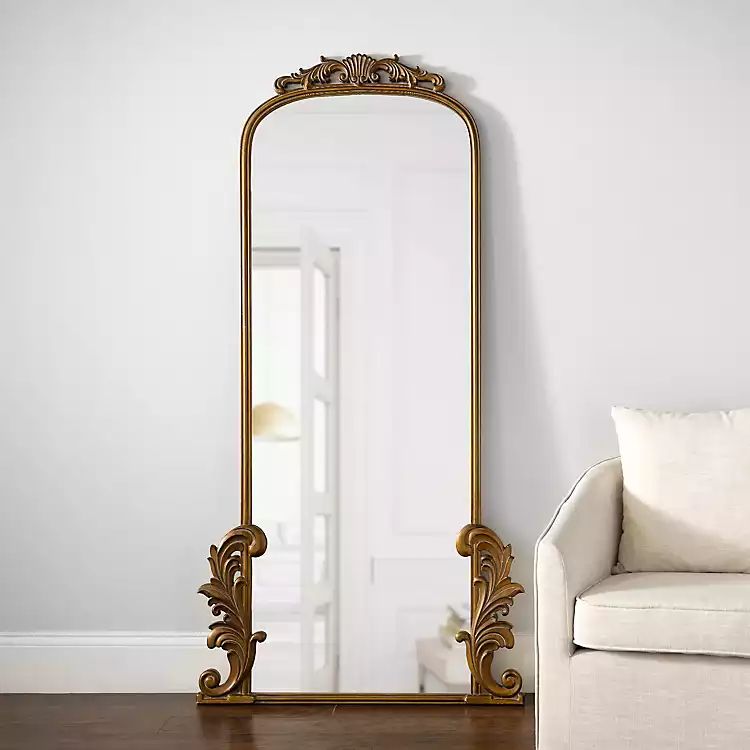 Gold Ornate Scroll Bordeaux Wood Mirror | Kirkland's Home
