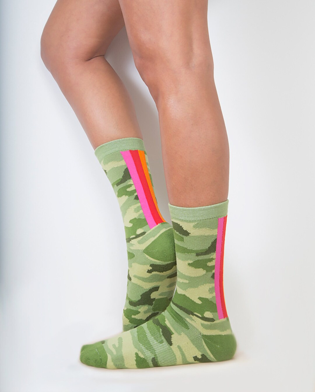 Camo Sock Women's Crew Socks BFF Gift Idea Cotton Socks Fun Novelty Socks Rainbow Sock Cozy Socks... | Etsy (US)