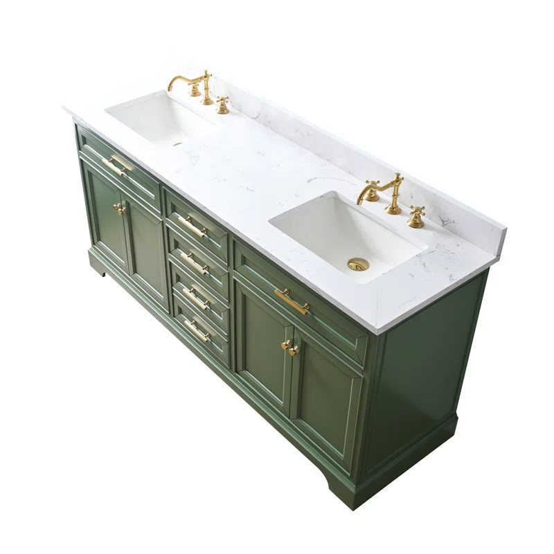 Thompson 72'' Double Bathroom Vanity with Vanity Top | Wayfair North America