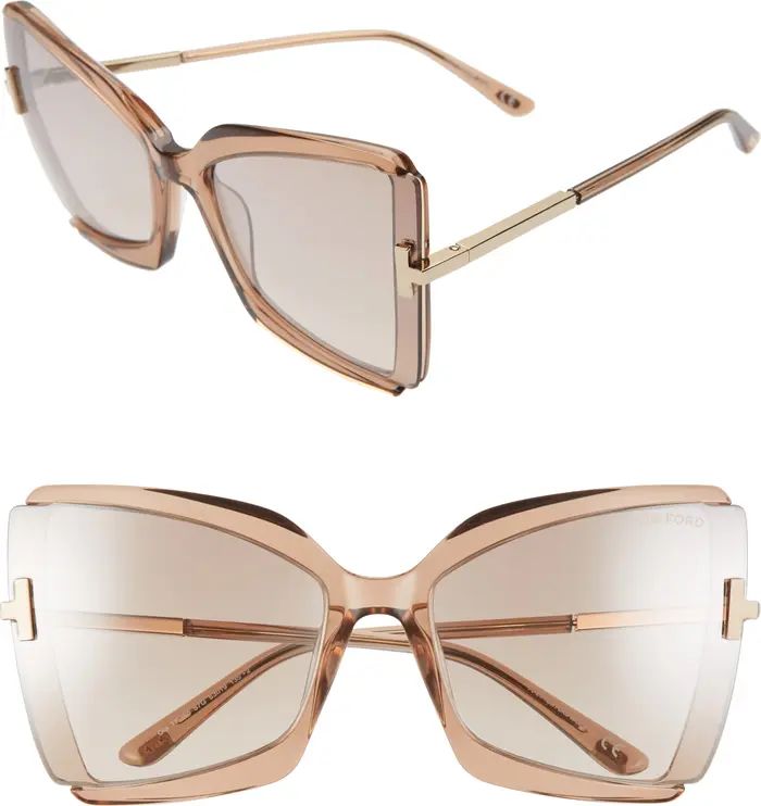 Gia 63mm Oversize Butterfly Sunglasses | Nordstrom