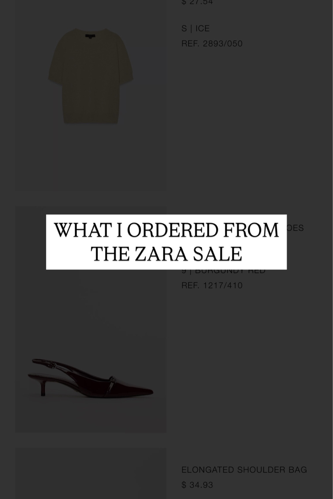 my zara sale order! 

#LTKStyleTip #LTKFindsUnder100 #LTKSaleAlert