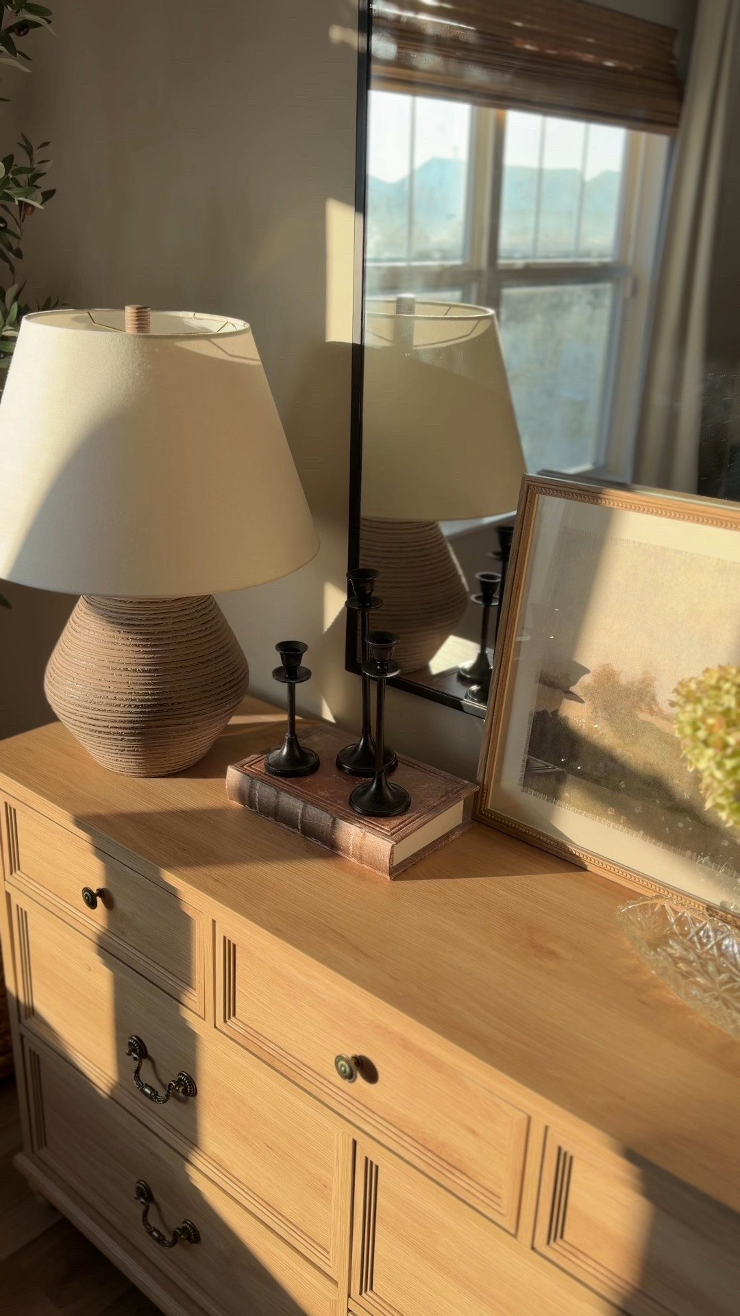 This Vintage inspired dresser from Amazon for  our guest bedroom could not have been more perfect for this space. 