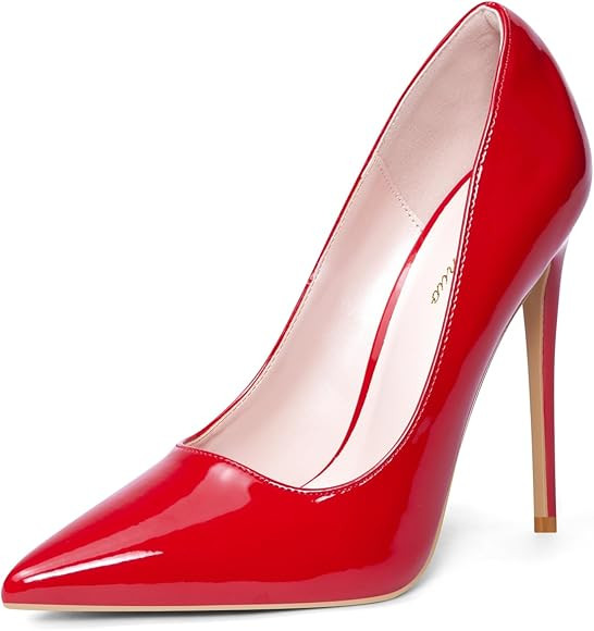 Elisabet Tang Women Pumps, Pointed Toe High Heel 4.7 inch/12cm Party Stiletto Heels Shoes | Amazon (US)