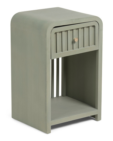 27.5x17 1 Drawer Wooden Side Table | TJ Maxx