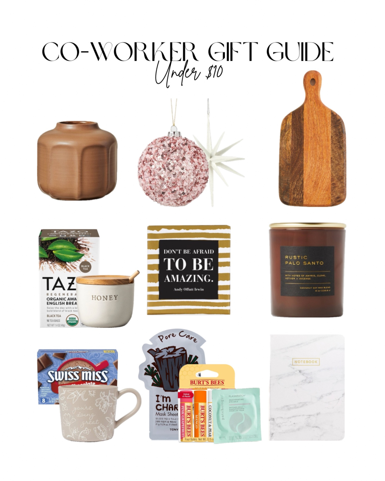 Coworker gift guide under $10



Small gifts, affordable gifts, gifts under $10, gifts for anyone, stocking stuffers, home gifts, self care gifts, Christmas gifts,

#LTKHoliday #LTKfindsunder50 #LTKGiftGuide
