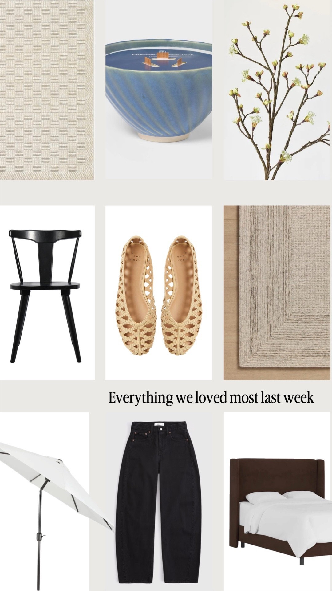 Last week’s best sellers! 

Outdoor rug, market, umbrella, dining chair, flats, woven flats, target, Wayfair, Abercrombie, jeans, denim, black jeans, barrel, jeans, rug, spring, stem, wood, wick, candle, target, bed, spring decor, home decor, bedding, outdoor living, outdoor furniture, outdoor dining ￼

#LTKHome #LTKSeasonal #LTKSaleAlert