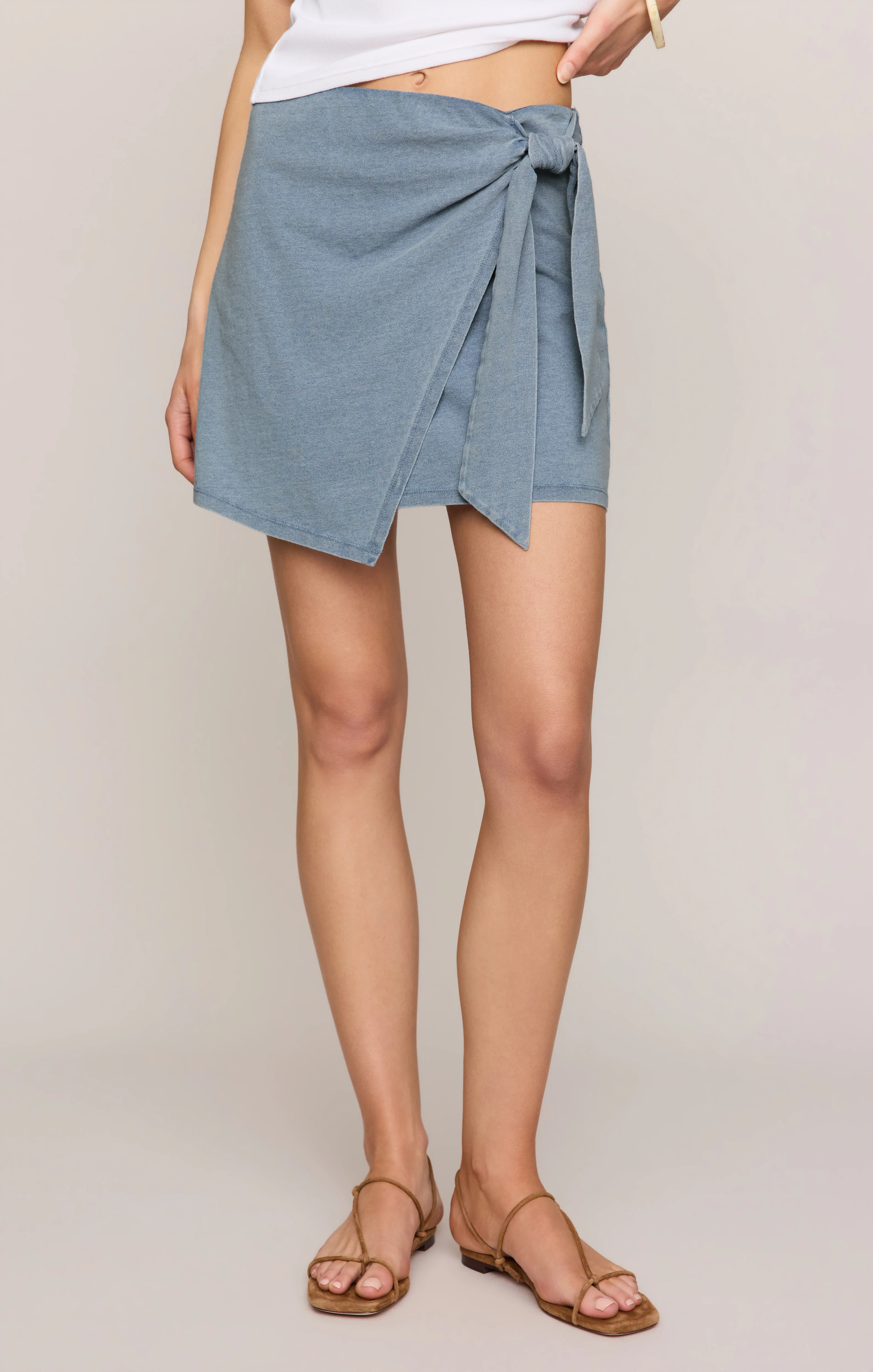 Sora Jersey Denim Mini Skirt Ocean Air Indigo / Small | Z Supply