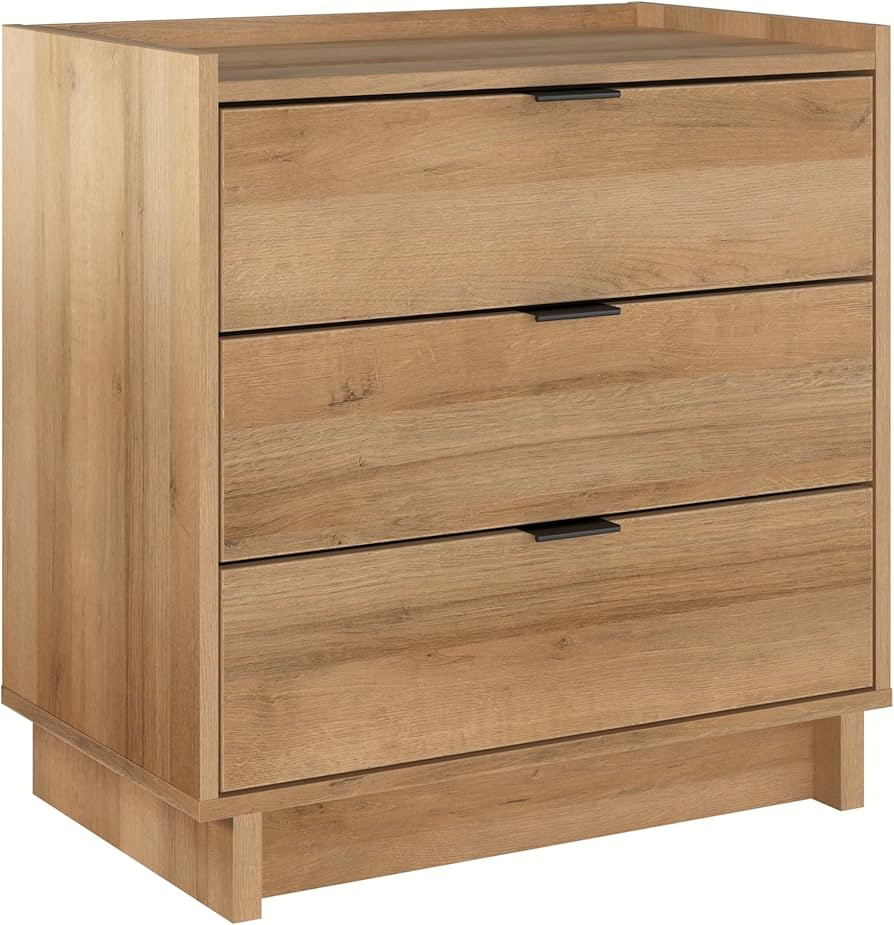 Prepac Simply Modern Nightstand Bedside Table, Natural Oak Nightstand for Bedroom, End Table with... | Amazon (US)