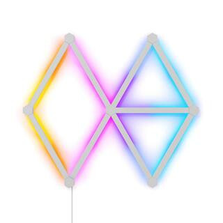 Lines Smarter Kit Multi-Color Modular Backlit LED Wall Light Bars Gaming and Entertainment (9 Light Bars) | The Home Depot