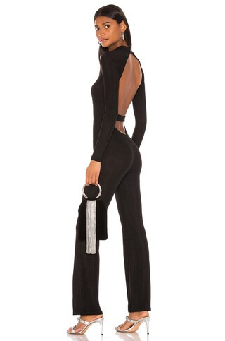 superdown Nissa Open Back Jumpsuit in Black from Revolve.com | Revolve Clothing (Global)