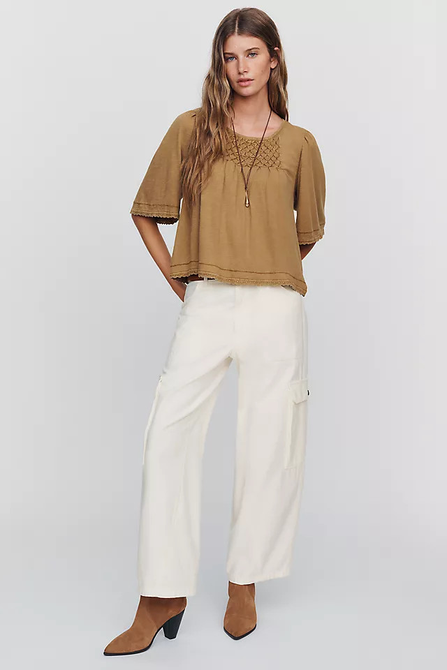 Flutter-Sleeve Swing Blouse | Anthropologie (US)