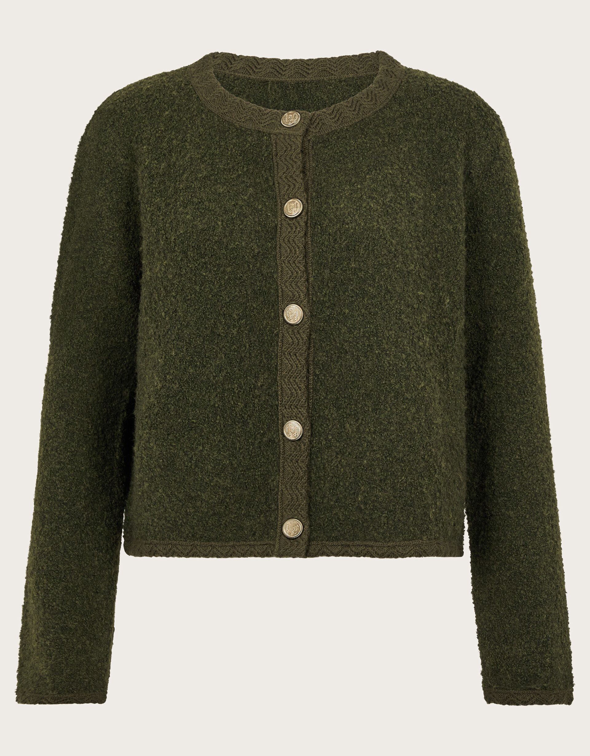 Bevan Boucle Cardigan Green | Monsoon (UK)