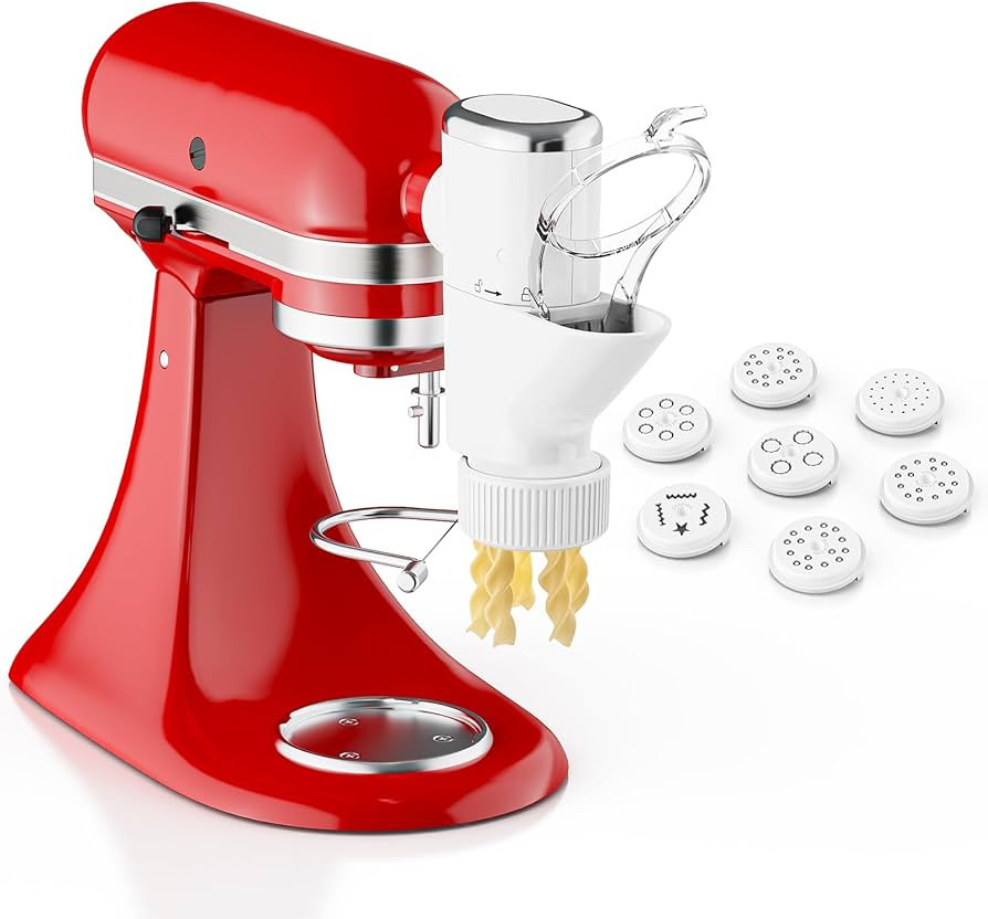 Cofun Gourmet Pasta Press Attachment for KitchenAid Stand Mixer, Pasta Maker with 7 Interchangeab... | Amazon (US)