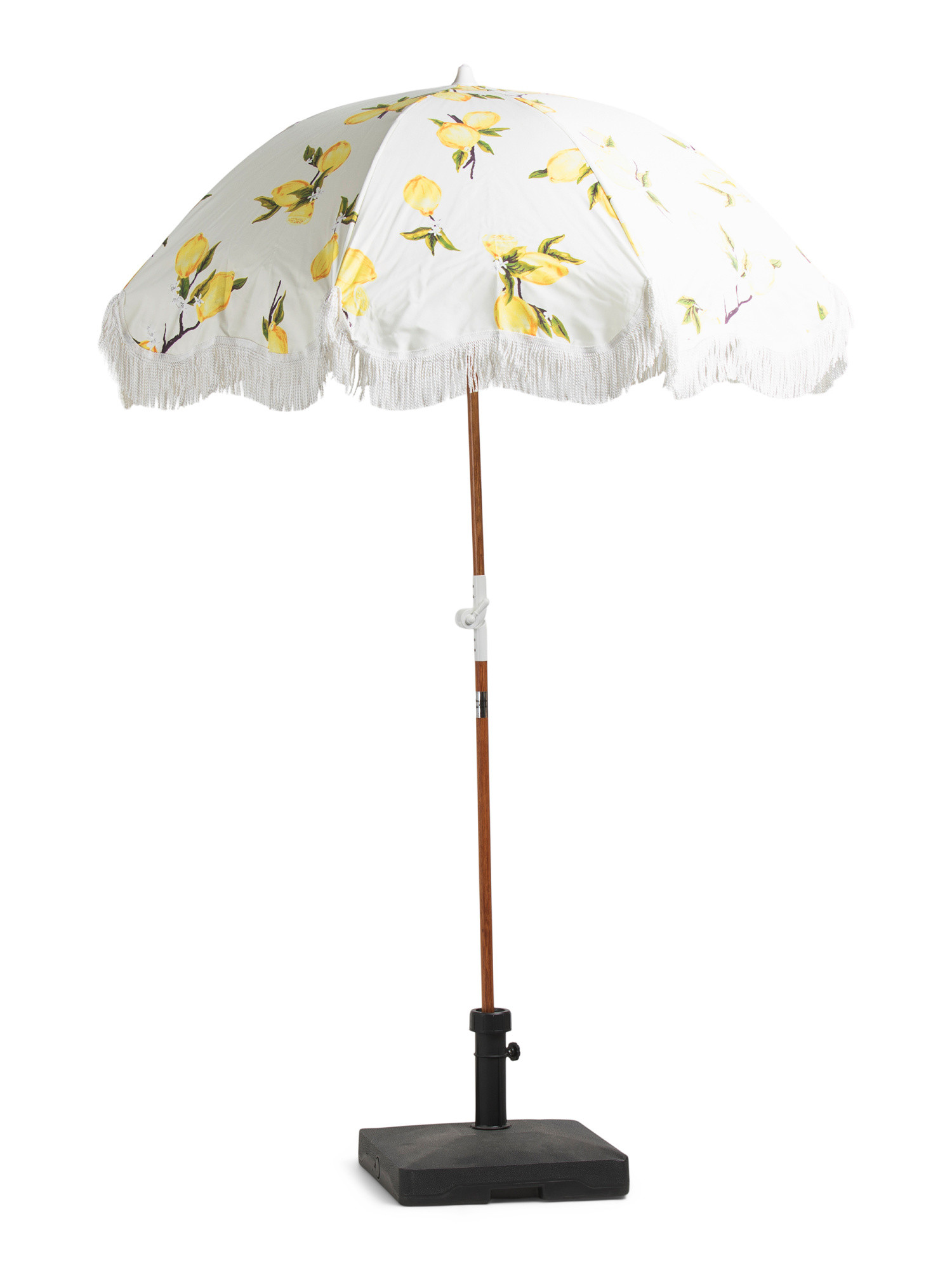 6.5x5ft Holiday Vintage Lemons Lightweight Tilting Beach Umbrella | TJ Maxx