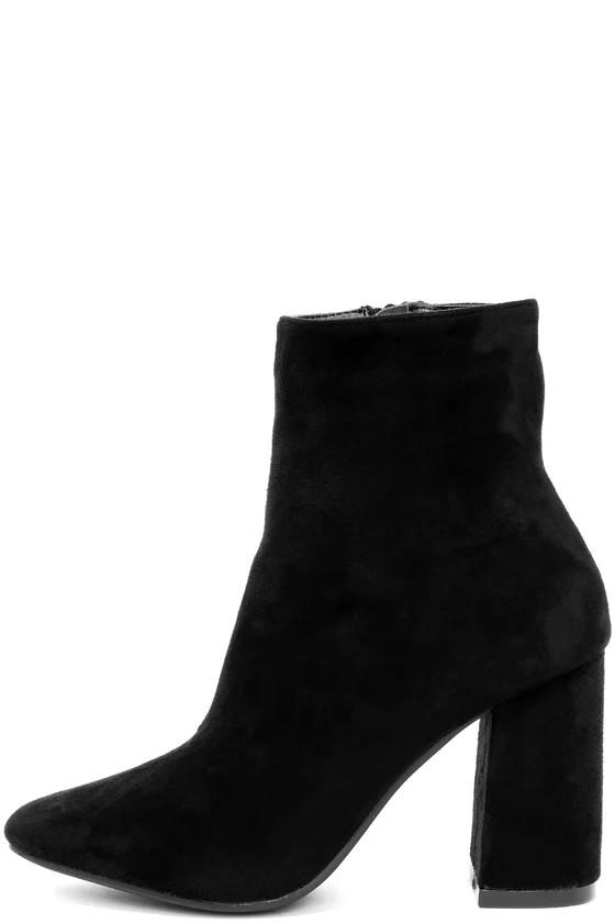 My Generation Black Suede High Heel Mid-Calf Boots | Lulus