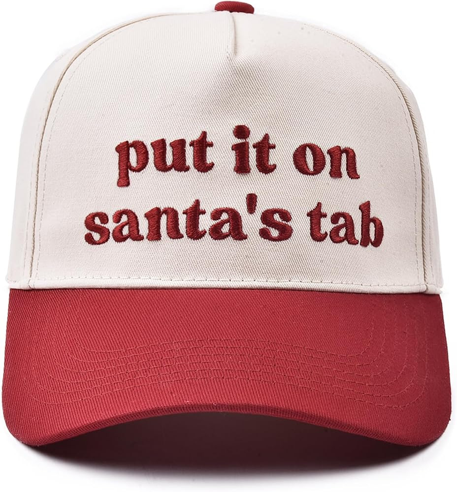 Christmas Trucker Hat for Women Men Two Tone Vintage Embroidered Baseball Cap Funny Gift | Amazon (US)