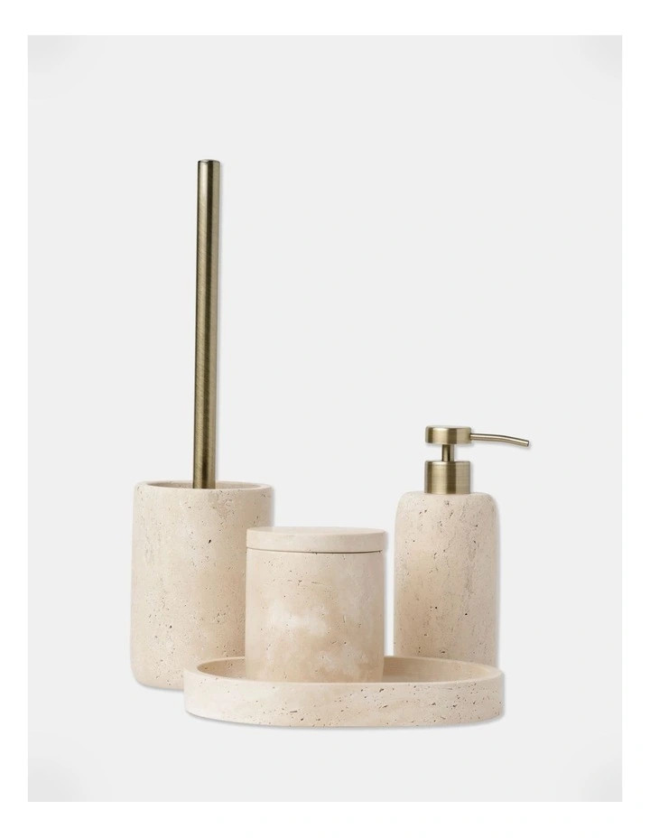 HeritageTravertine Bathroom Accessories in Beige | Myer