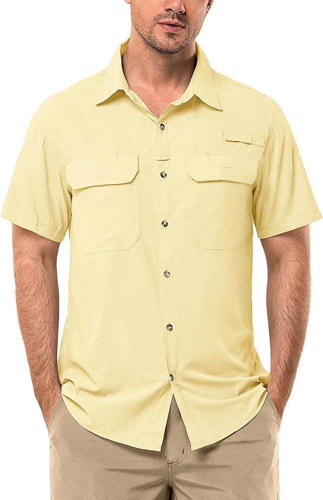 33,000ft Men's UPF 50+ UV Short Sleeve Hiking Fishing Shirt Quick Dry Cooling PFG Sun Protection ... | Amazon (US)