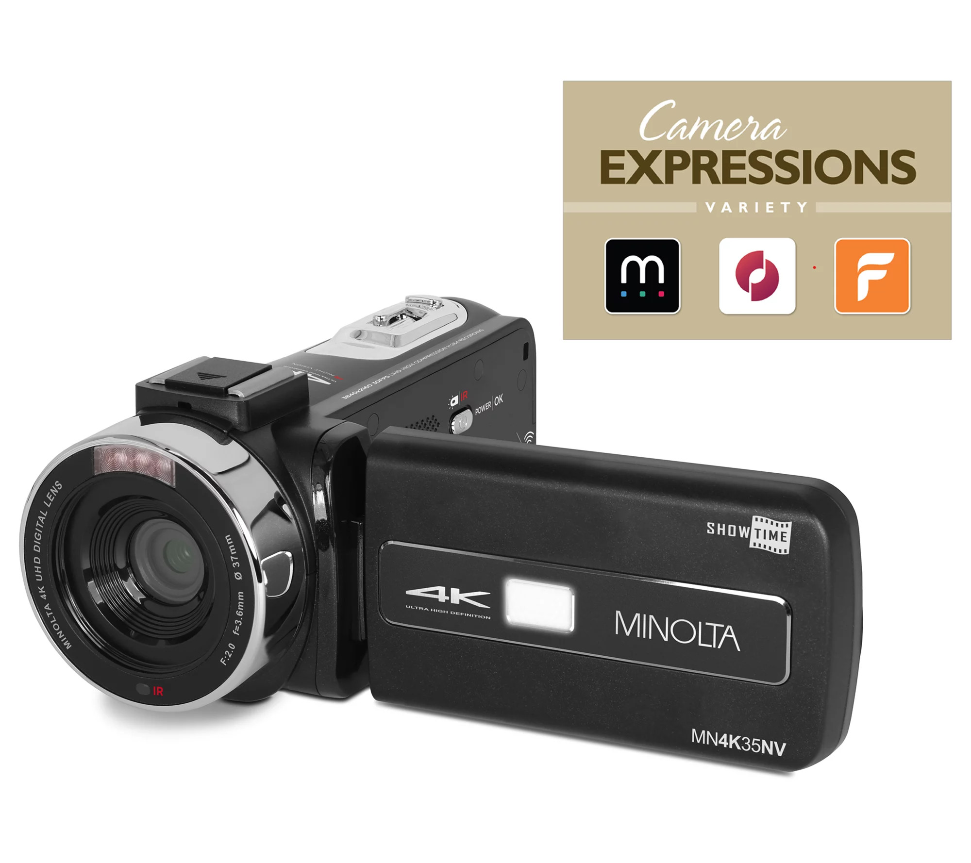 Minolta MN4K35NV 4K Ultra Camcorder w/ Accessories - QVC.com | QVC