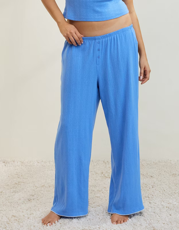 Aerie Off-Duty Pointelle Trouser PJ | Aerie