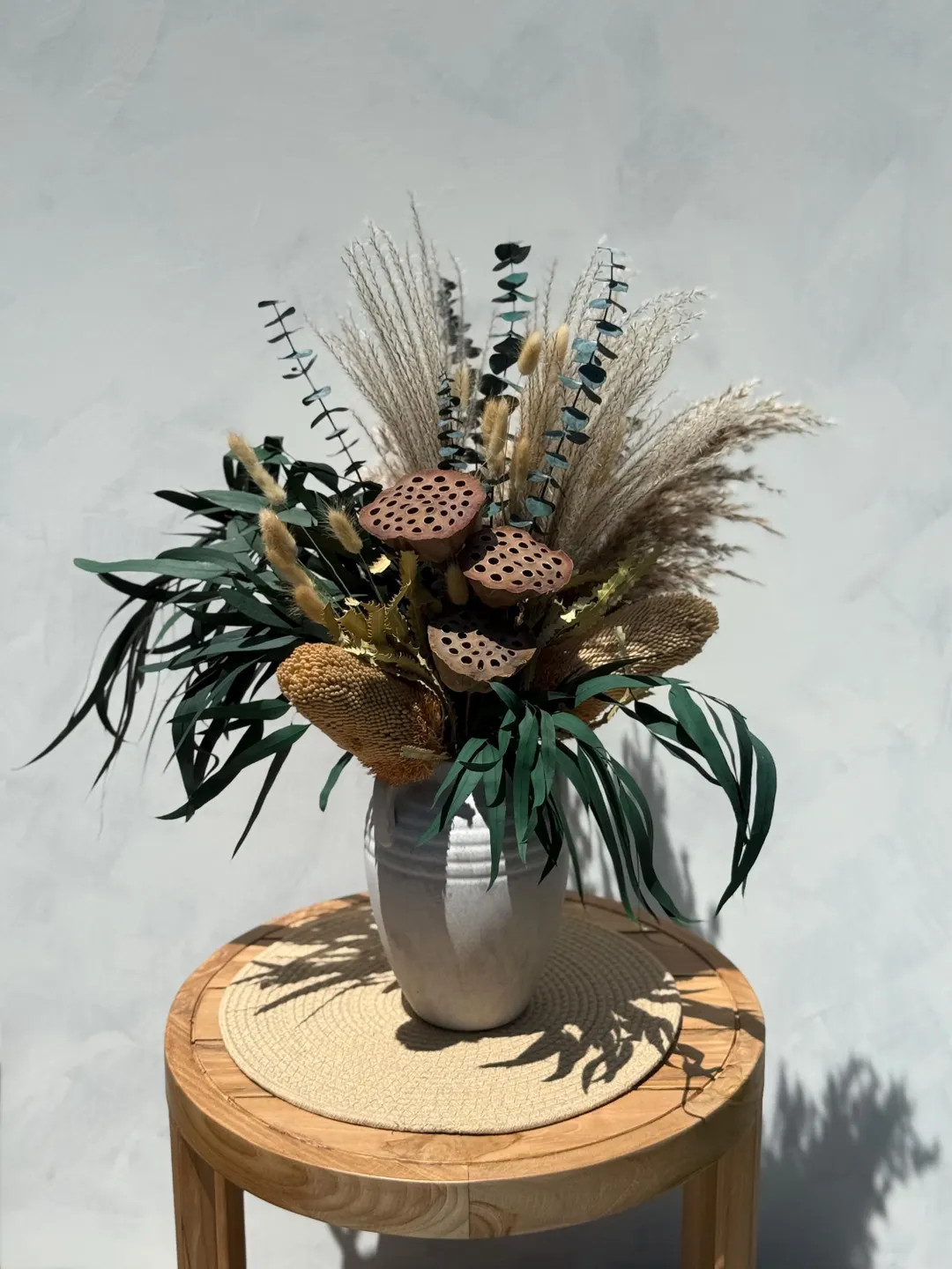 Rustic Dried Flower Arrangement: 3-Sided Centerpiece - Whispering Dune | Etsy (US)