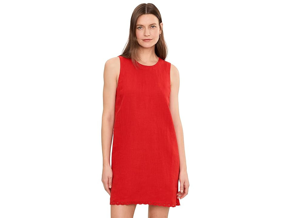 Madewell Embroidered Mini Shift Dress in 100% Linen Women's Dress Wild Poppy : 2XL (Women's 18) | Zappos