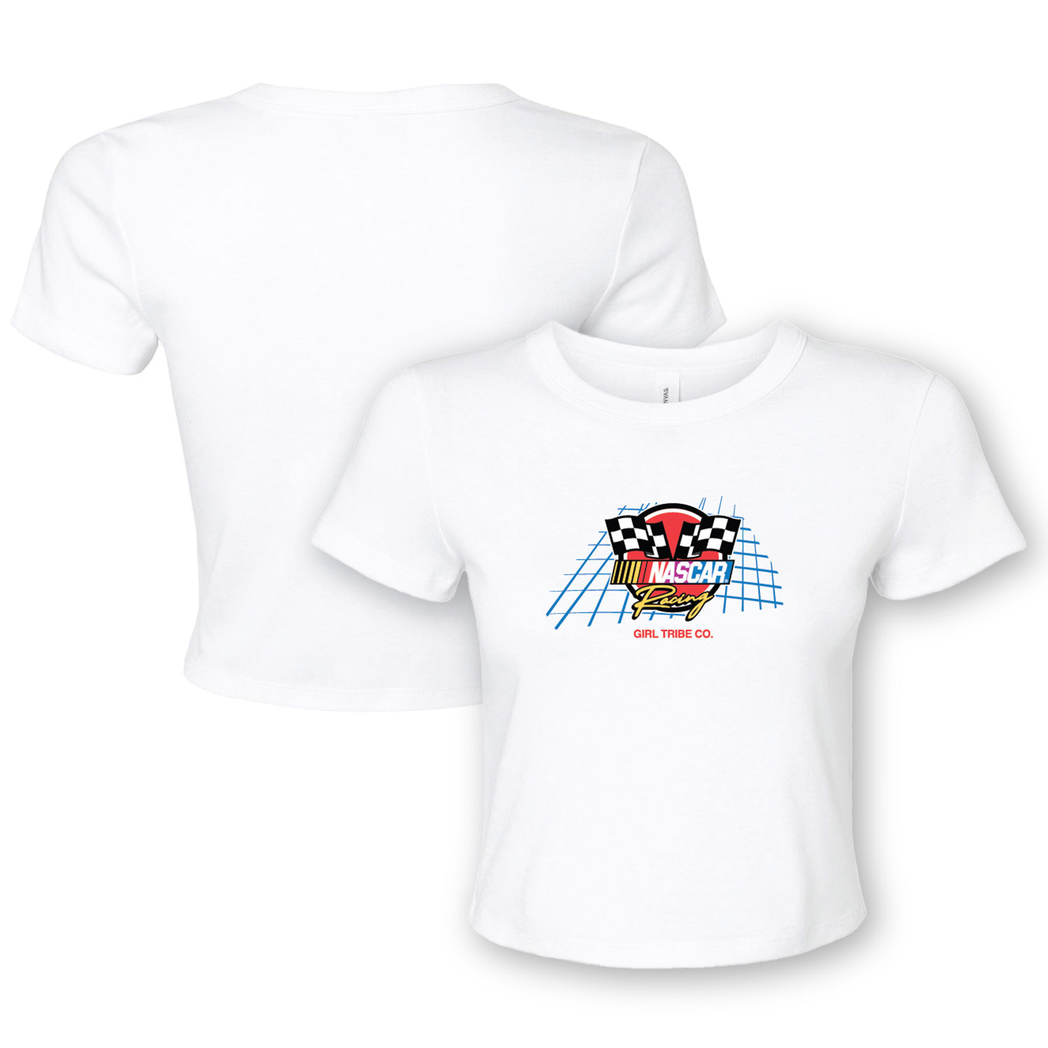 Women's Girl Tribe Co. White NASCAR 90's Baby T-Shirt | Fanatics