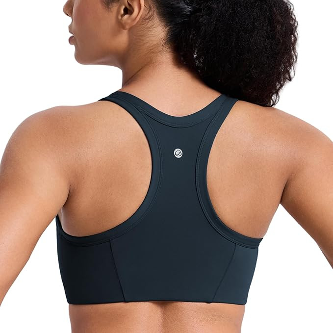 CRZ YOGA Butterbreeze Racerback Sports Bras for Women- Training Medium Impact Padded U Neck Crop ... | Amazon (US)