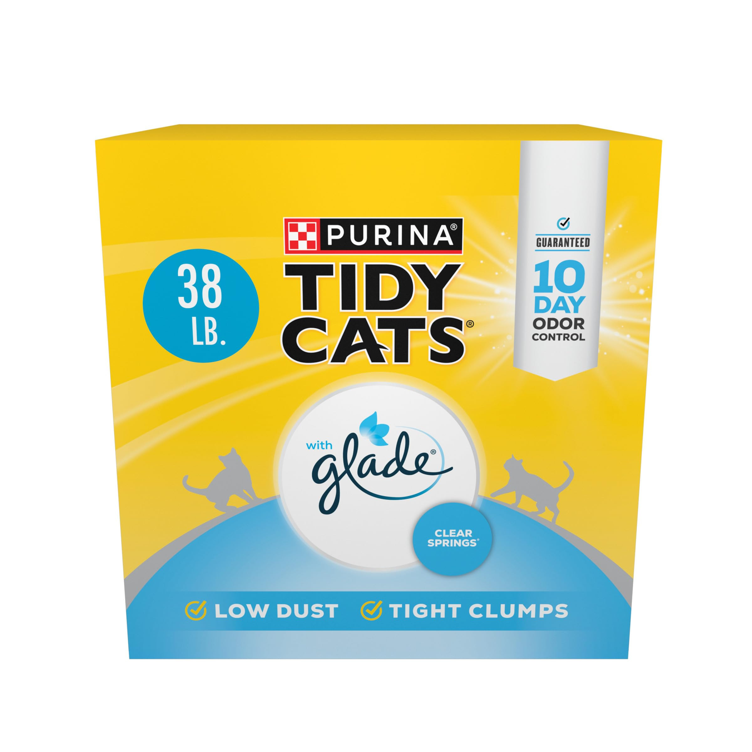 Purina Tidy Cats Clumping Multi Cat Litter, Glade Clear Springs - 38 lb. Box | Amazon (US)