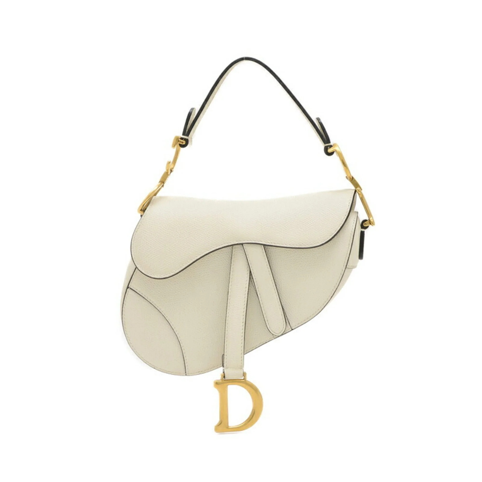 Christian Dior Leather Handbag Saddle Bag (Pre-Owned) | Shop Simon