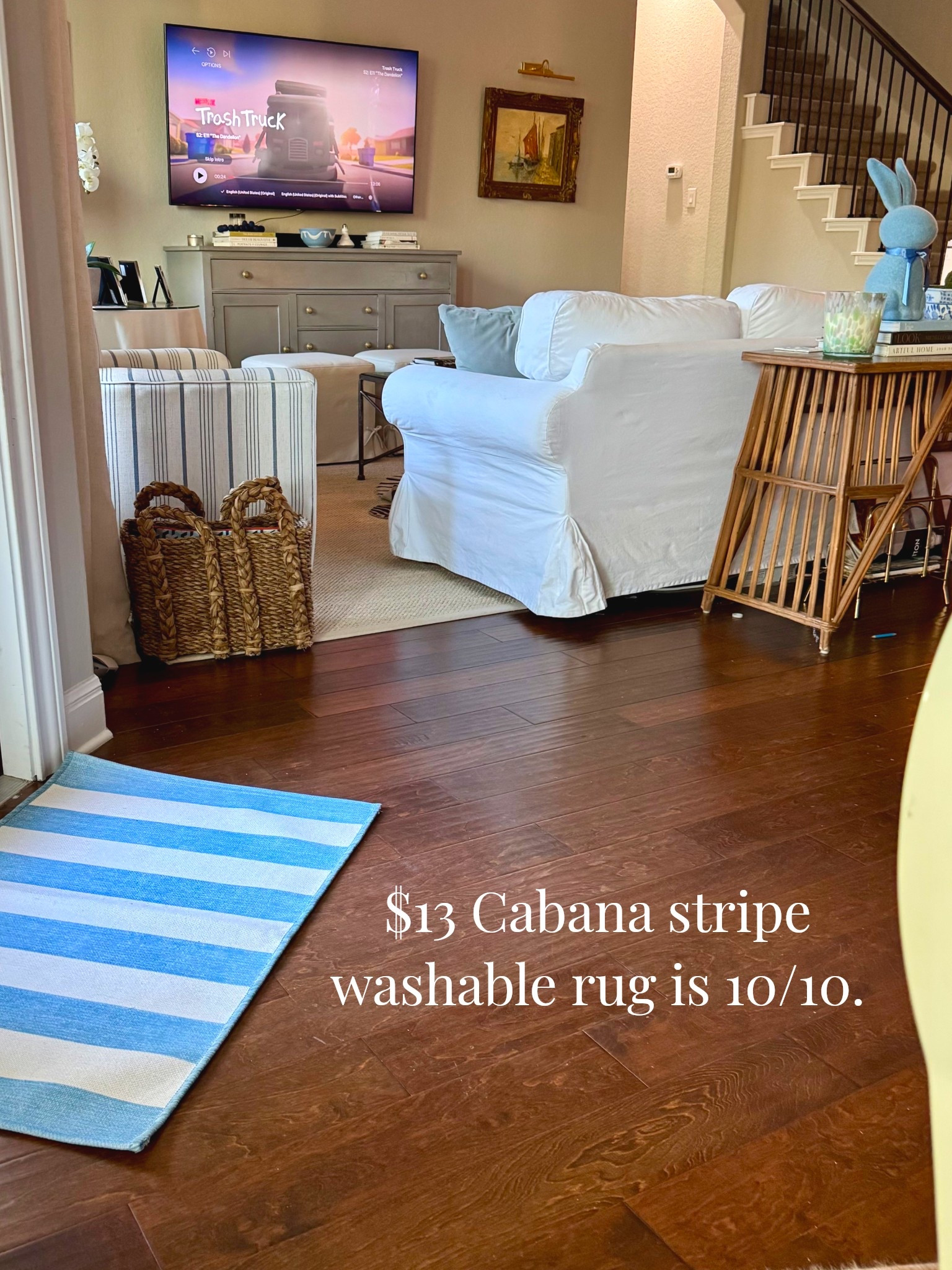 New favorite @Target find is this $13 cabana stripe washable rug. 

#LTKHome