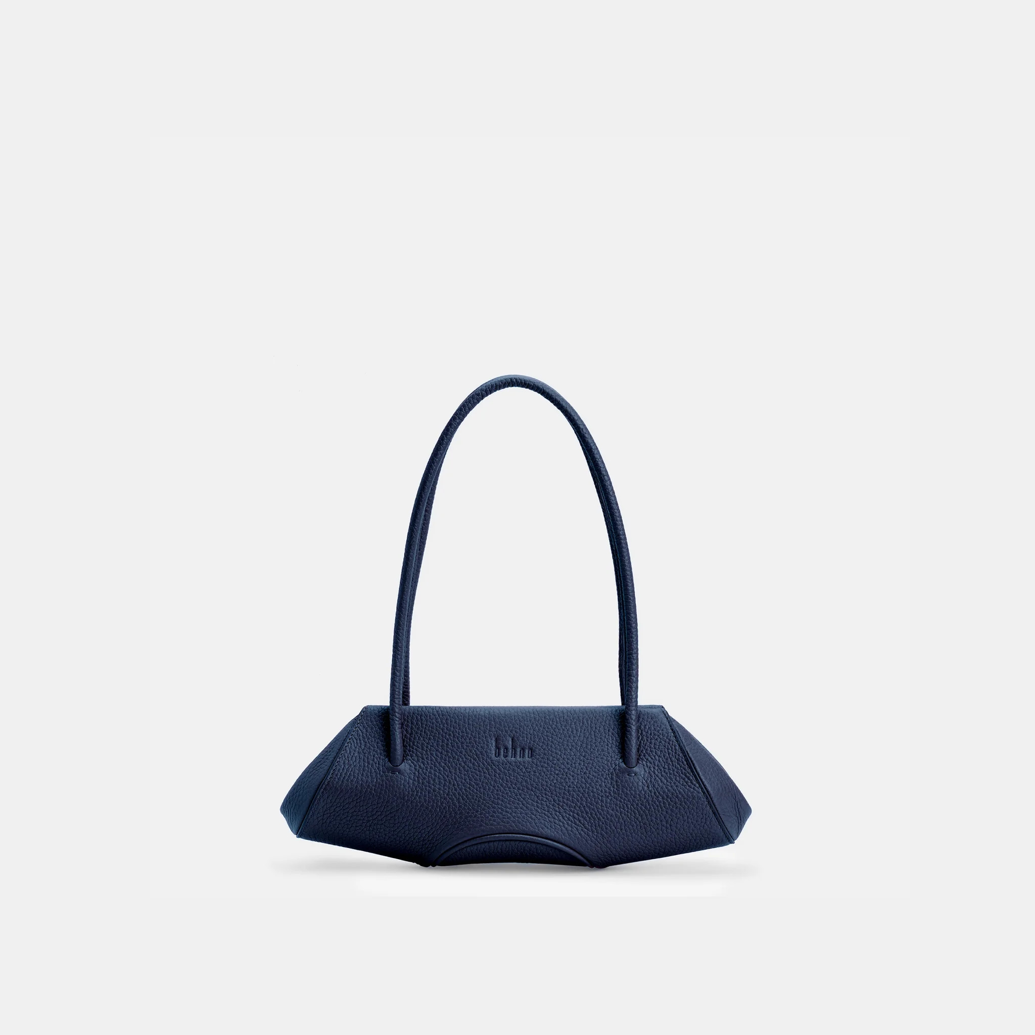 ELIZABETH BAGUETTE MINI PEBBLE NAVY | behno
