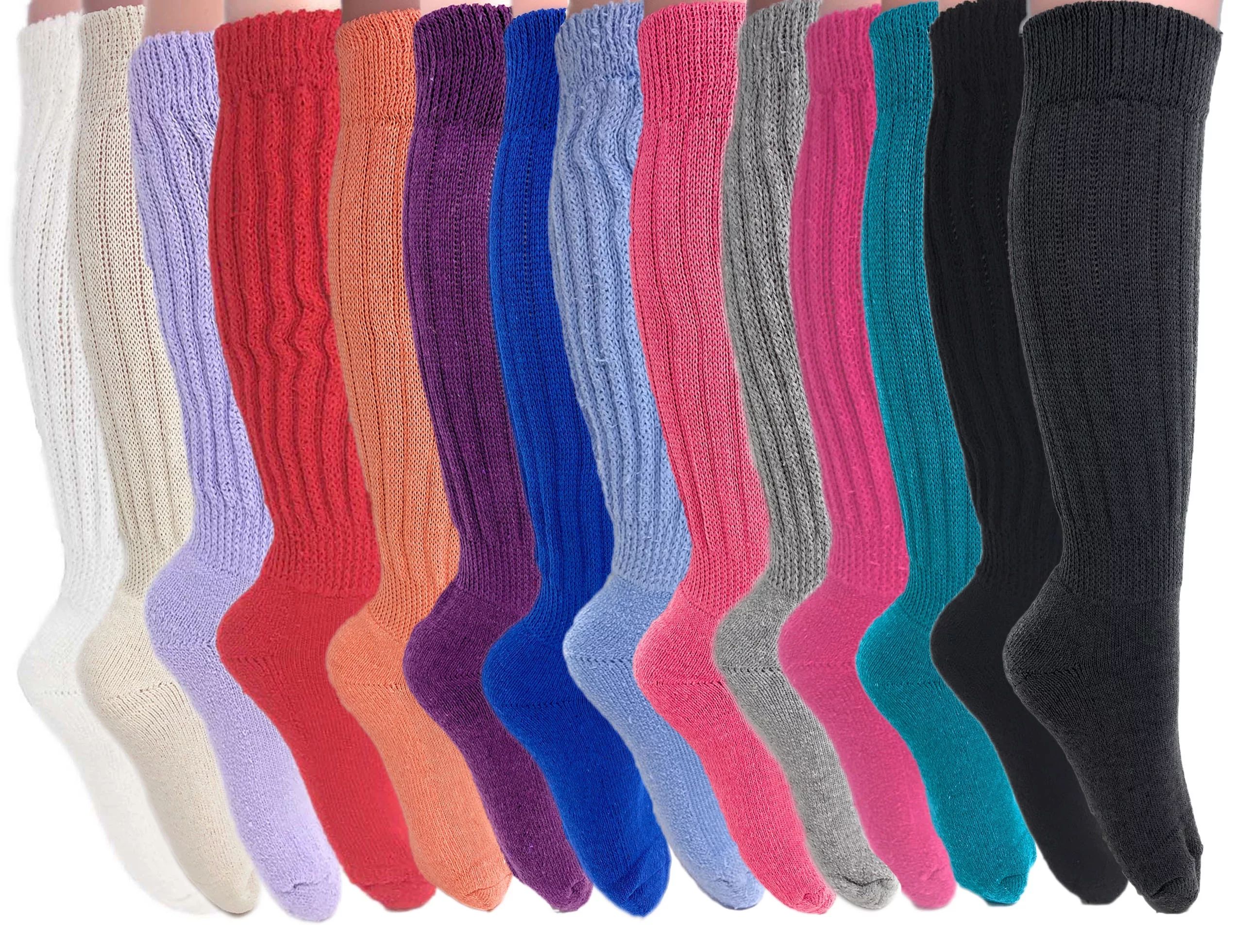 Slouch Socks for Women Cotton Boot Socks 14 PAIRS Size 9-11 - Walmart.com | Walmart (US)