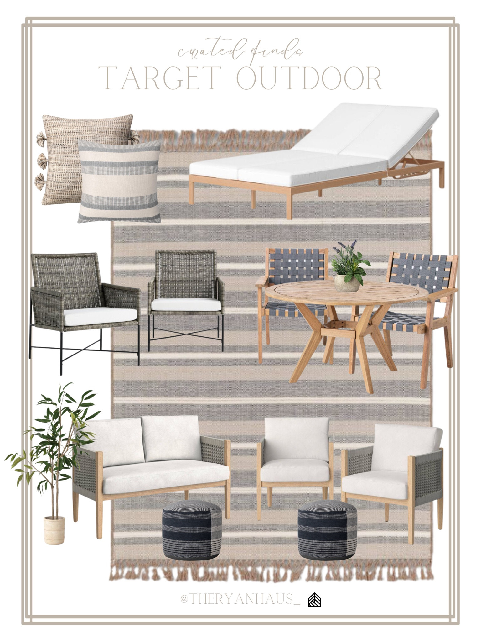 A curated collection of my favorite outdoor Target finds! There are all very affordable yet beautiful pieces and they’re all still in stock as well. Be sure to grab your favorites before the sell out for the season! 

Target outdoors, home decor, patio furniture, outdoor living, seasonal 

#LTKSeasonal #LTKFind #LTKhome