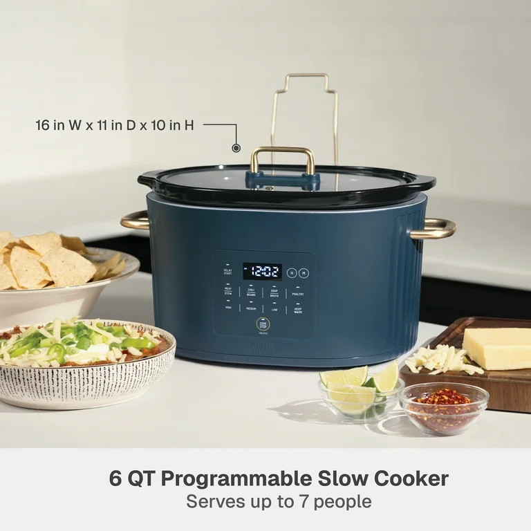 Thyme & Table 6QT Programmable Slow Cooker, Atlantic Blue | Walmart (US)