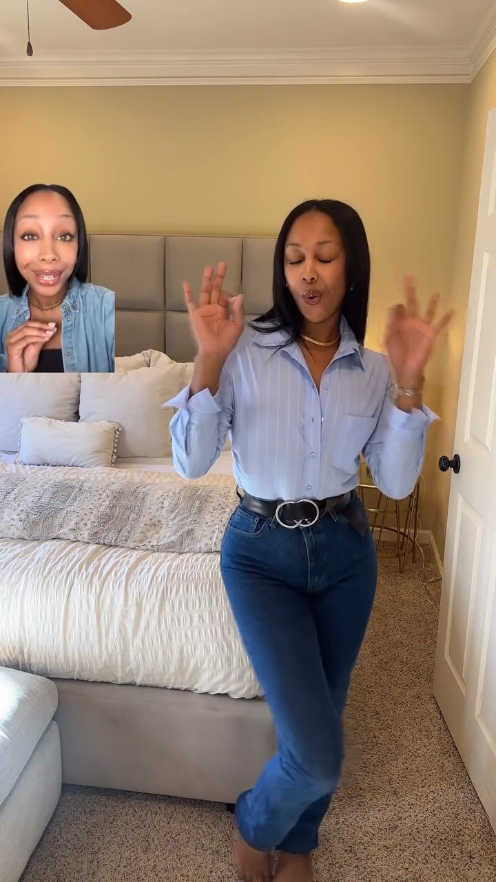 Figure forming button ups from @mango 😍

Comment “yes” for the links 

Obsessed with the quality and the fit. 

Are you an oversized for fitted button up, girlie? 

#buttonup #buttonupshirt #fallfashion #fashionstyle